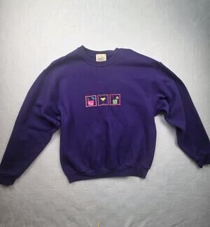 VTG Peanut Butter Jelly Medium Sweatshirt Cocktail Grandmacore Made In USA
